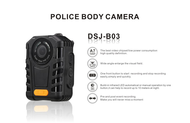 Simple Control Police Enforcement Security Body Camera Support One-Button-Recording Night Vision