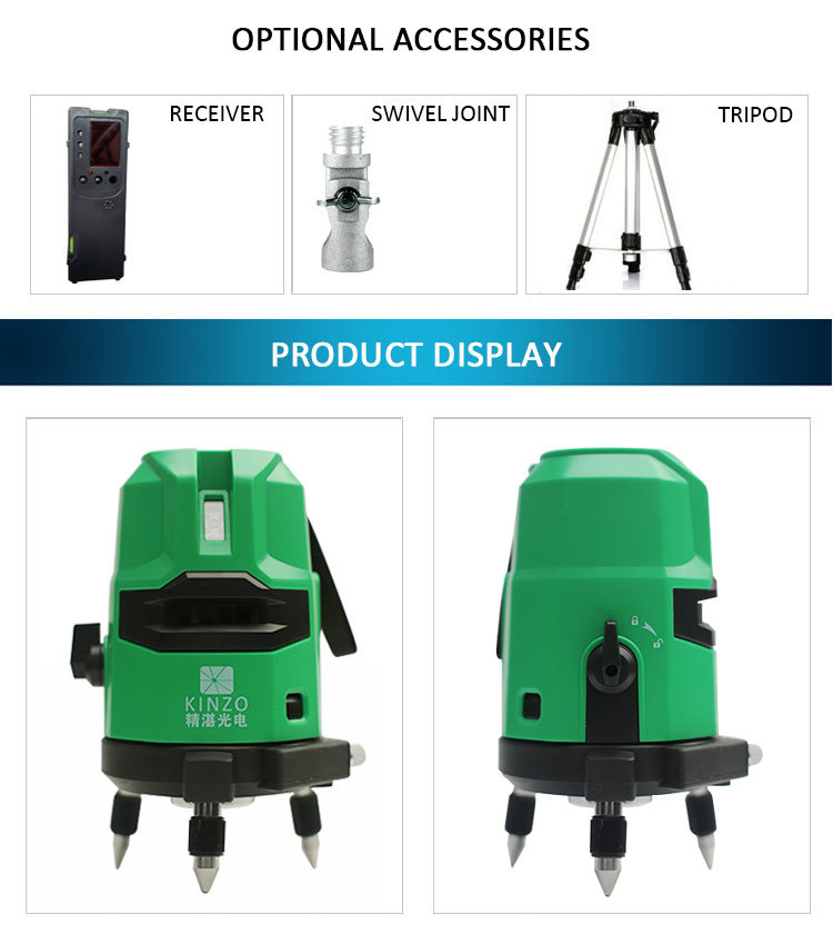 Test, Measure & Inspect Laser Level Automatic Level 5 Green Lines