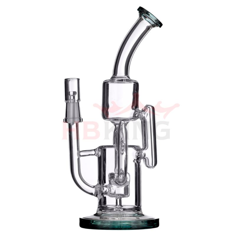 Hb-K118 EXW Colorful Recycler Percolator Funnel Birdcage Shape Glass Smoking Water Pipe