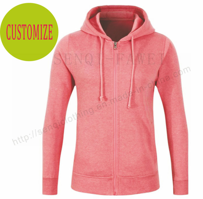 Lady Outwear Sport Tracksuits Clothes with Contrast Zipper Fw-8811