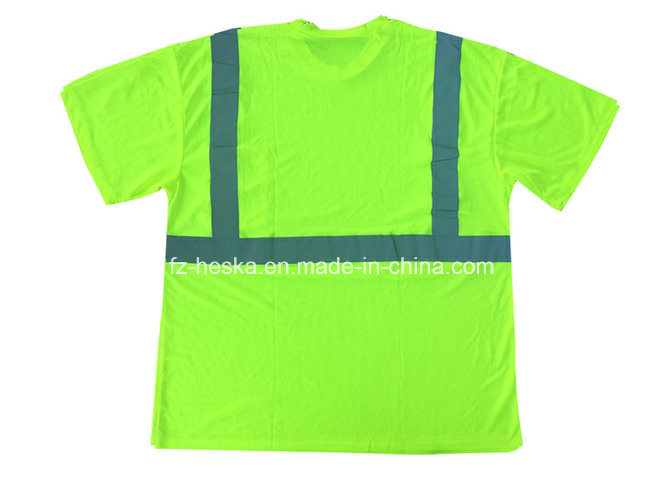 Mens Hi-Vis Round Neck Short Sleeve Reflective T Shirt