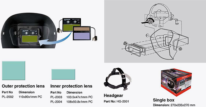 Modern Comfortable Welding Helmet as-1 Series with CE