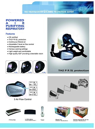 New Design Shine Powered Air Purifying Respiratory Welding Helmet