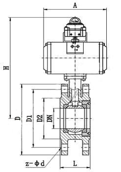 Vacuum Ball Valve with Pneumatic Actuator