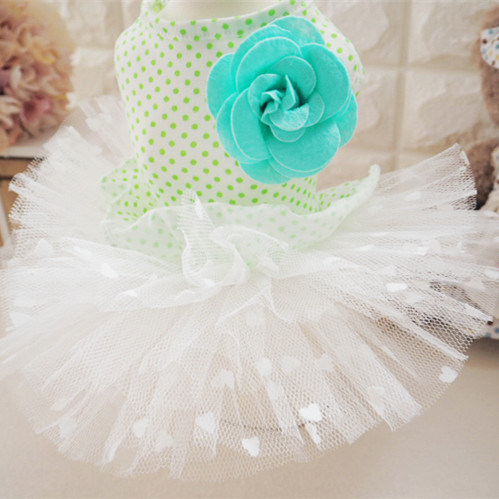 Lovely Summer Dog Dress Printing Dots Tutu Pet Skirts