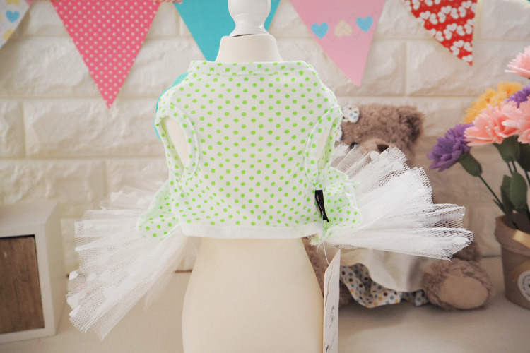 Lovely Summer Dog Dress Printing Dots Tutu Pet Skirts