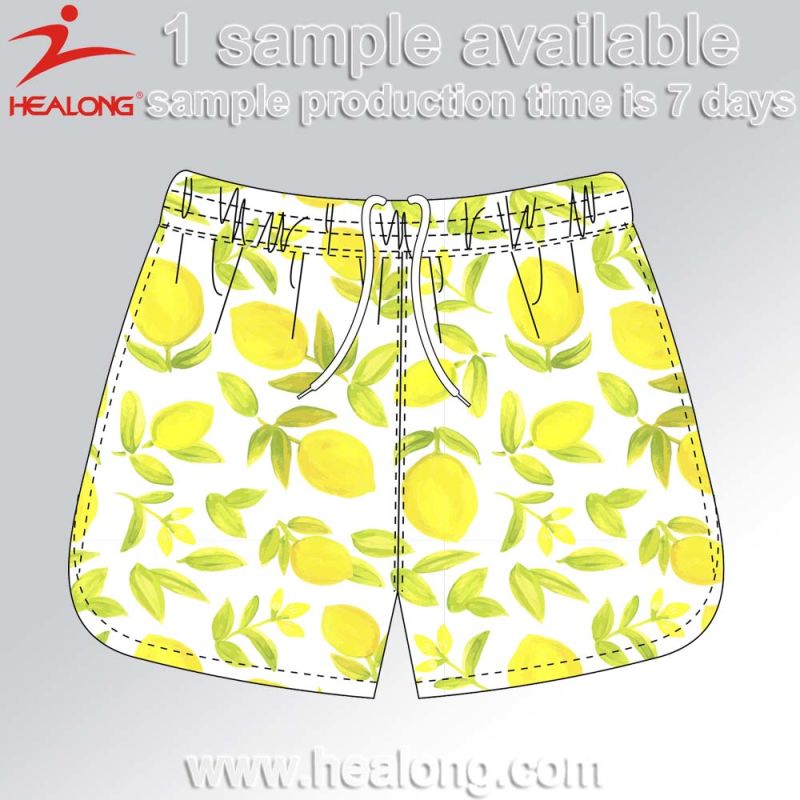 Healong Top Brand Designer Dye Sublimation Beach Shorts