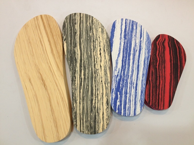 Wood Grain EVA Insole Made by Cold Press Mould