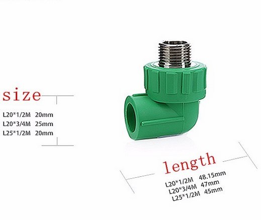 DIN 8077-8078 PPR Pipe Fitting in Green Color