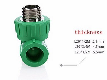 DIN 8077-8078 PPR Pipe Fitting in Green Color