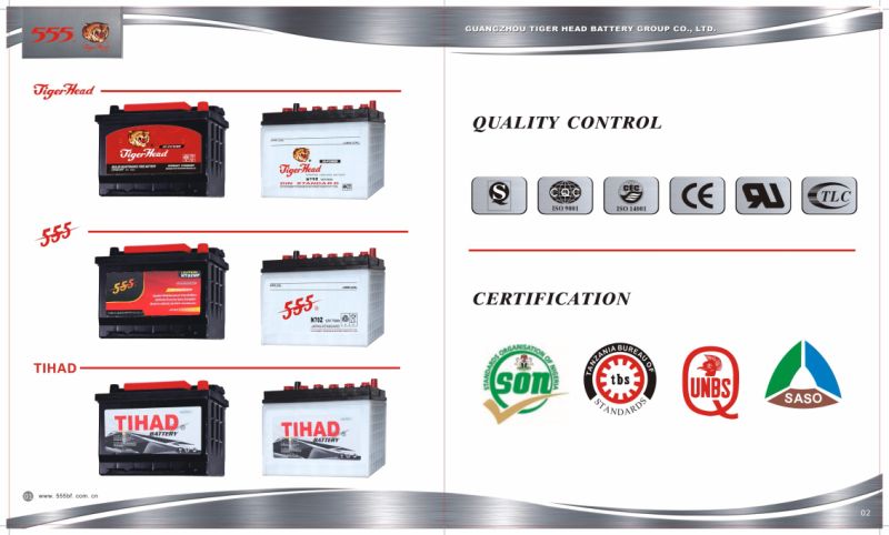 DIN62mf 12V62ah Long Duration Car Battery