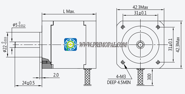 RoHS Approved NEMA 17 Stepper Motor with High Quality