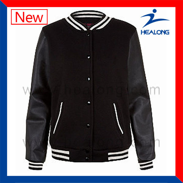 Healong Factory Price College Baseball Jacket