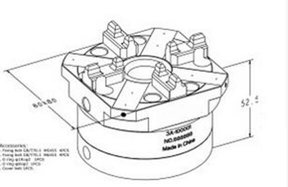 Rapid-Action 4 Jaw Chuck for EDM Machine