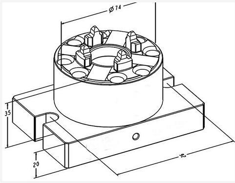 Manual Chuck D100 with EDM Base 3r Erowa Compatible EDM Suitable for EDM CNC