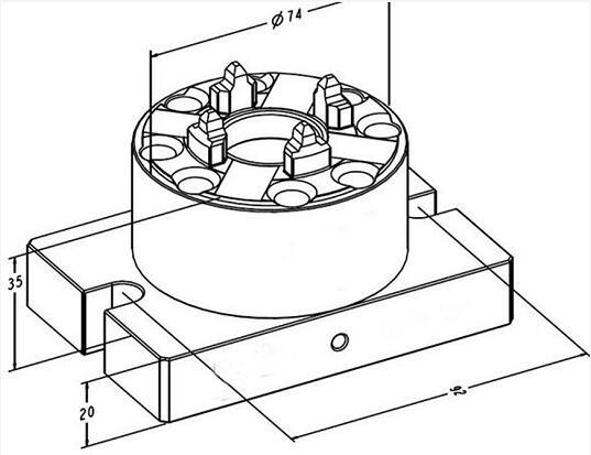 Quick Manual 4 Jaw Lathe Chuck for EDM Die Sinking