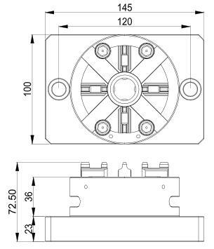 Stainless Steel Manual Chuck D100 with CNC Base 3r Compatible with Erowa