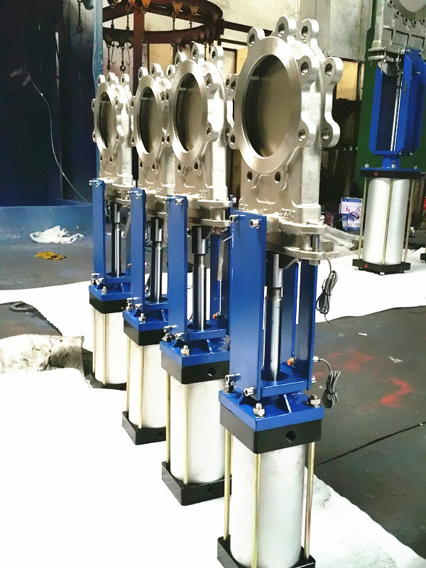 Pneumatic Knife Gate Valve-Pneumatic Stainless Steel Knife Gate Valves