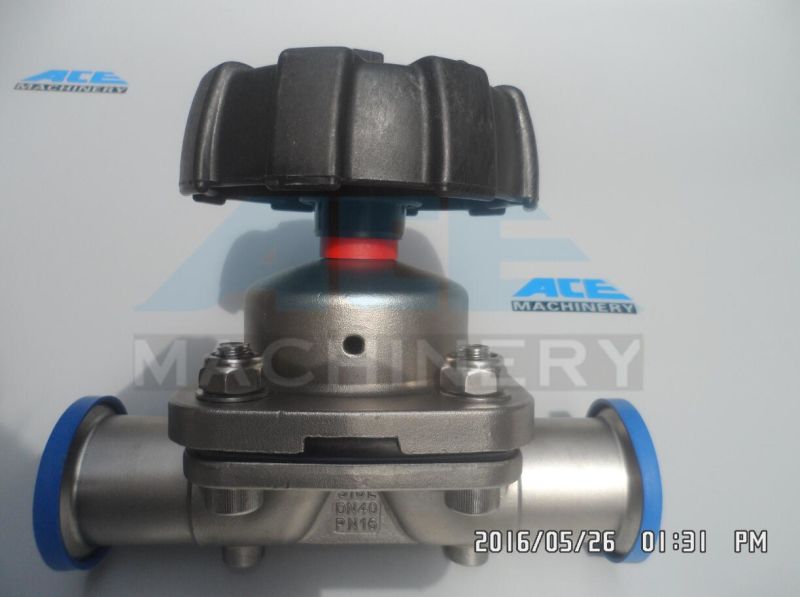 Stainless Steel Sanitary 3 Way U Type Diaphragm Valve (ACE-GMF-G1)