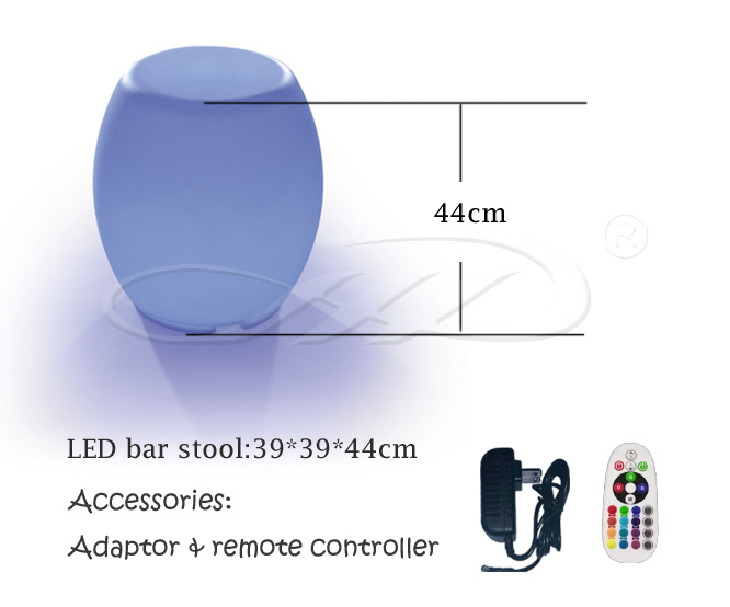 LED Bar Stool LED Furniture with Coating Finishing