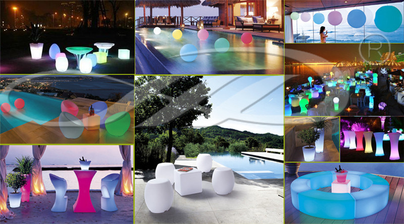 LED Bar Stool LED Furniture with Coating Finishing