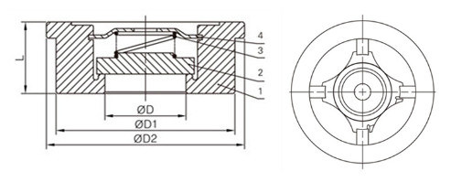 DIN Stainless Steel Wafer Check Valve with CF8 for Industry