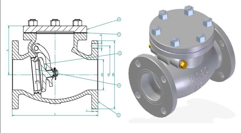 Mss Sp-71 Class 125 Cast Iron Swing Check Valve