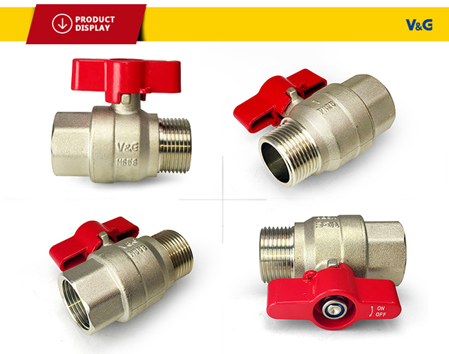 Brass Ball Valve with Butterfly Handle (VG10.99761)