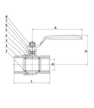 CE and Acs Steel Handle Brass Ball Valve (VG-A11011)