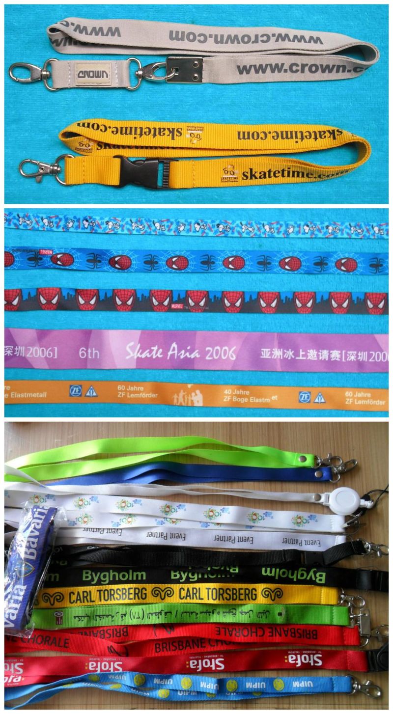 Custom Promotional Heat Transfer Printed Sublimation Polyester Neck Lanyard