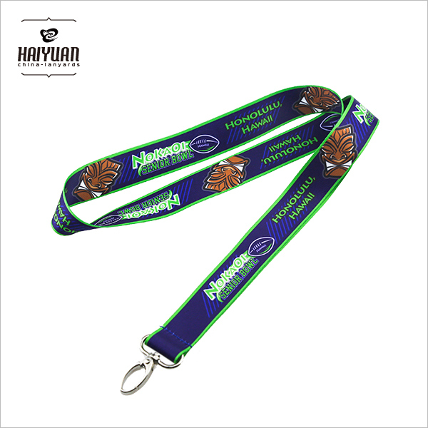 Customized Full Color Lanyard Heat Transfer Lanyard with Oval Hook