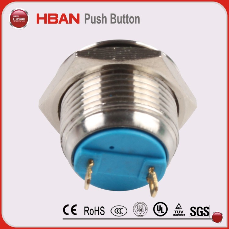 Metal 16mm on off Push Button Waterproof Momentary Switch Spst