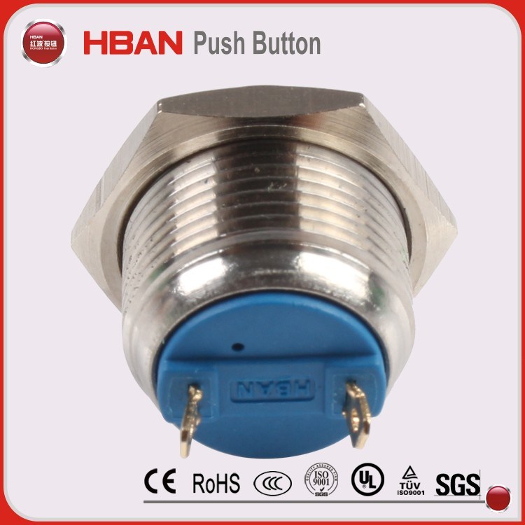 Metal 16mm on off Push Button Waterproof Momentary Switch Spst