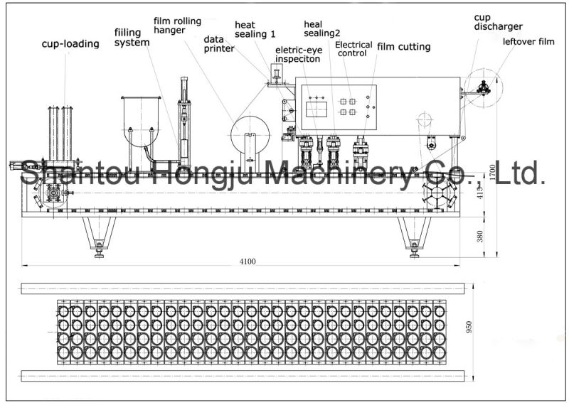 Juice Cup Sealing Machine with Aluminum Foil