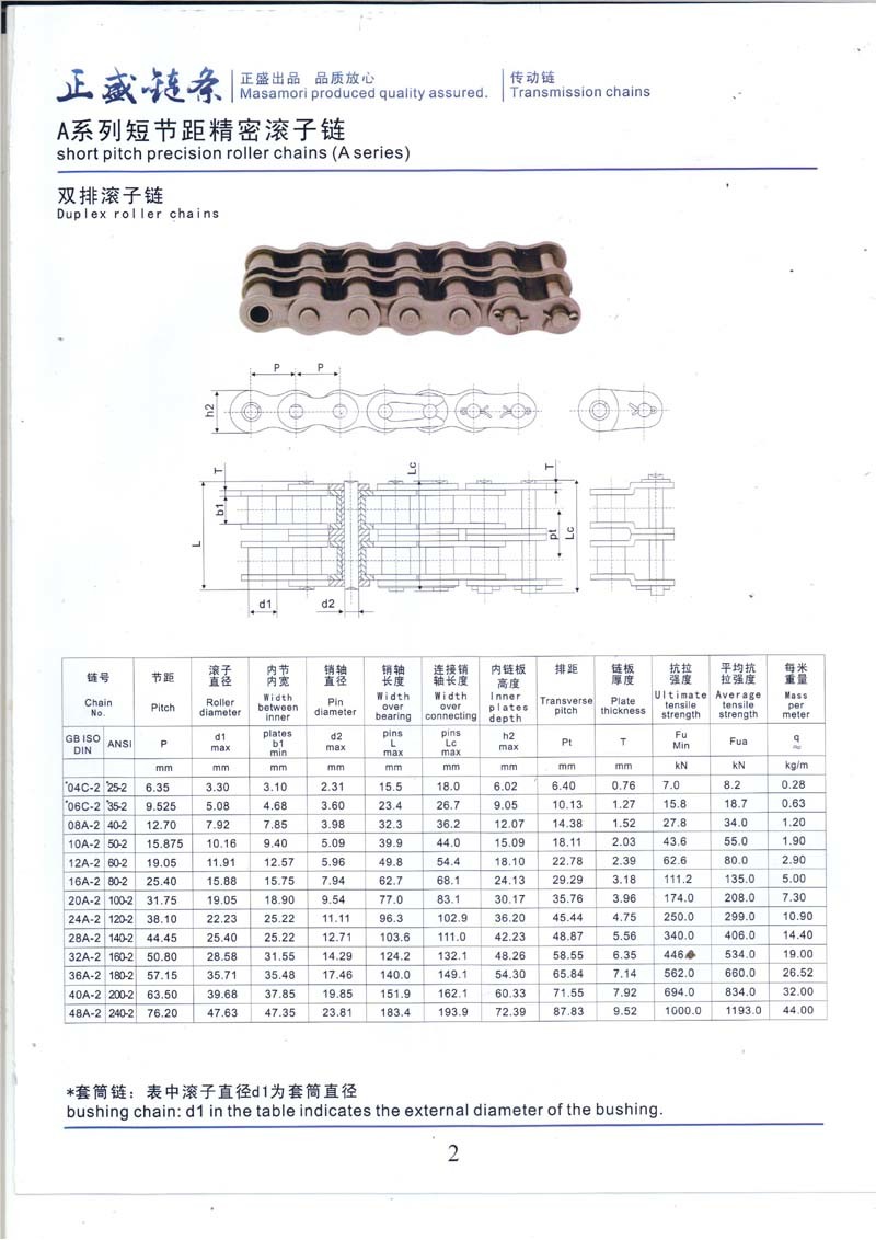 China Manufacturer Stock 05h Heavy Duty Timing Roller Chain