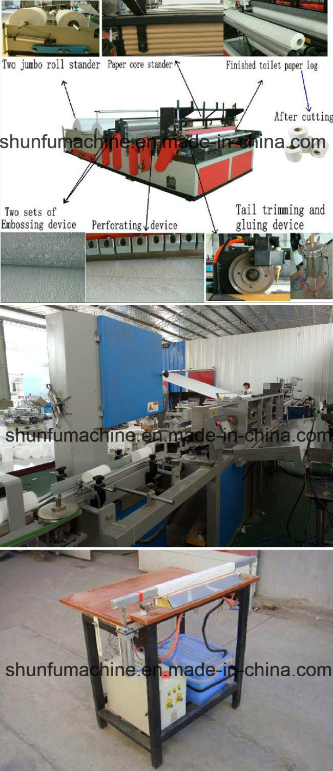 China Supplier Automatic Embossing Toilet Paper Rewinding Machine