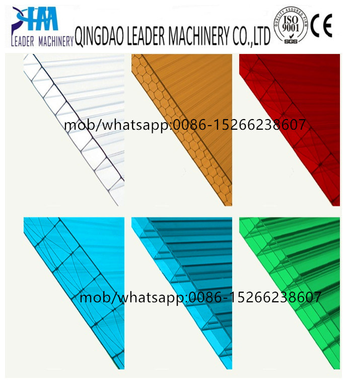 with UV Coating PC Plastic Hollow Grid Sheet Making Machine