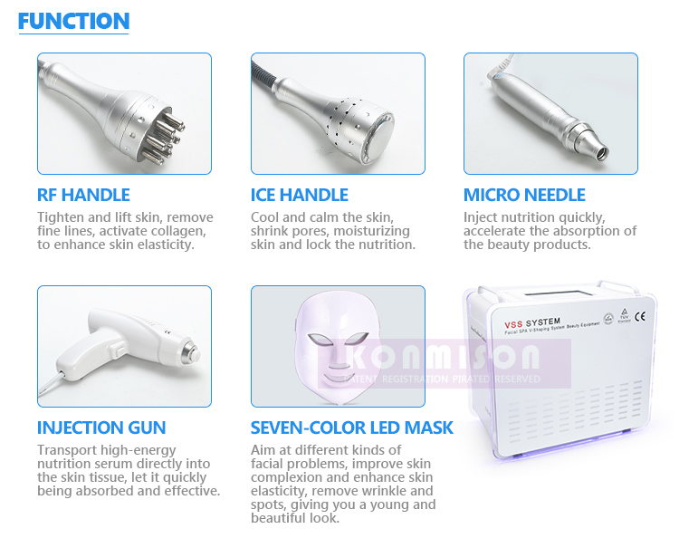 V-Shaping LED Mask Meso Gun Free Mesotherapy Facial Machine