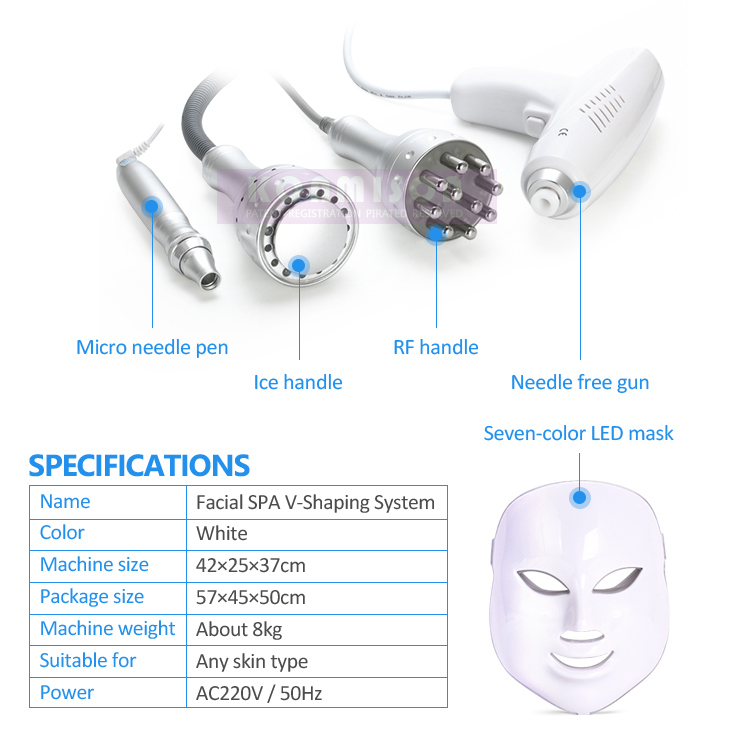 V-Shaping LED Mask Meso Gun Free Mesotherapy Facial Machine