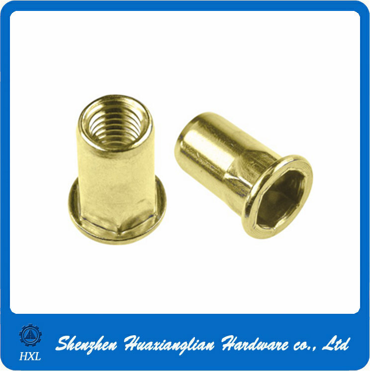 Customized Different Types Flat Head Thread Insert Steel Rivet Nuts