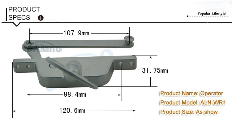 Jalousie Window Hardware Operator