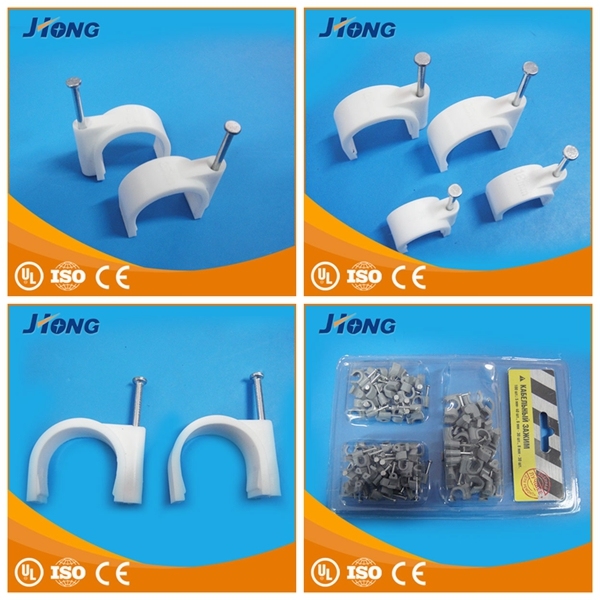 White Circle (K type) Cable Clips