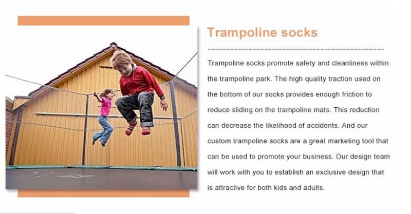 Trampoline Park Socks with Anti-Slip Printing on Foot