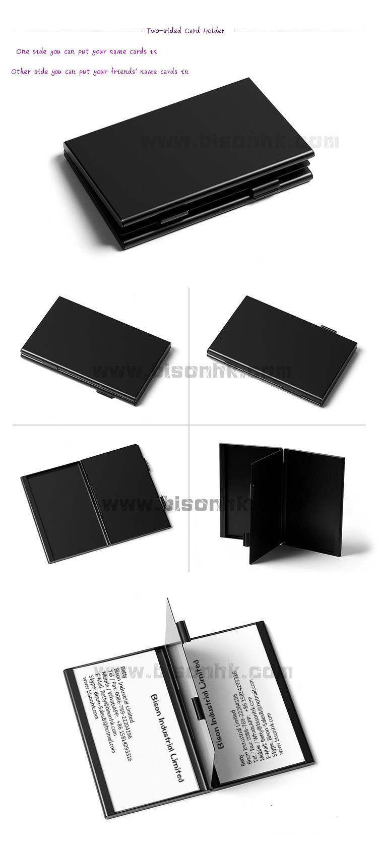 Two-Sided Card Holder for Business Gifts