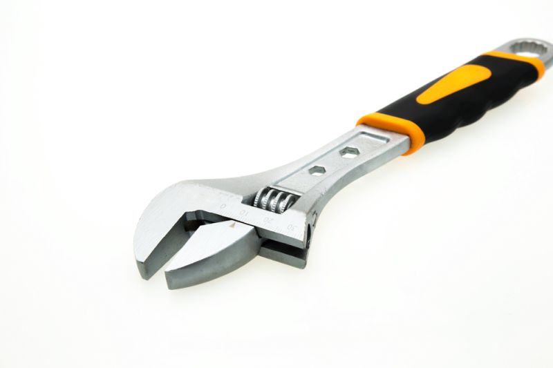 Double Color Handle Adjustable Wrench Hand Tools 8