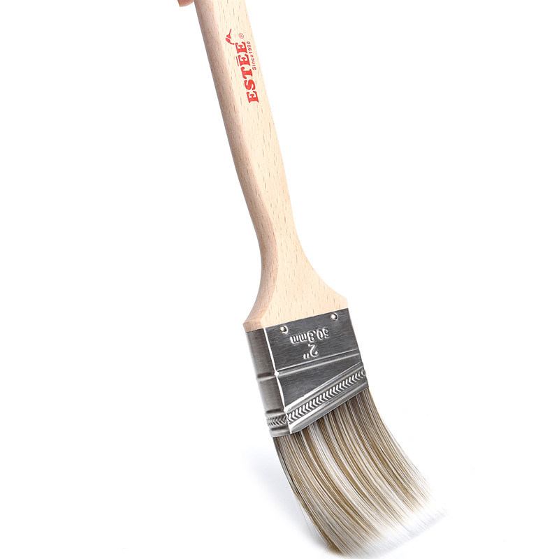 Flat Paint Brush with Mixed Colors Synthetic Filaments