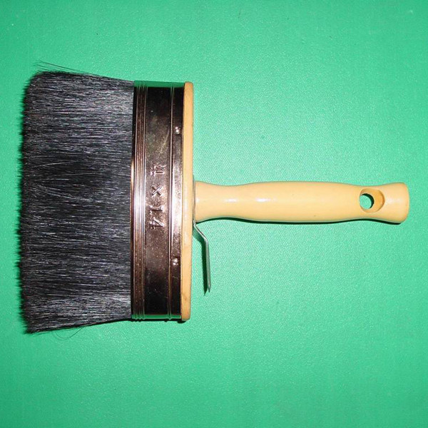 Black Bristle Ceiling Paint Brush with Wooden Handle (THB-002)