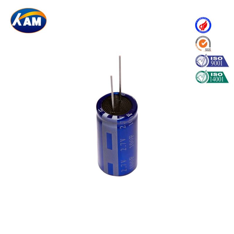 Super Capacitor 2.7V 100f Winding Series Kamcap Farad Capacitor