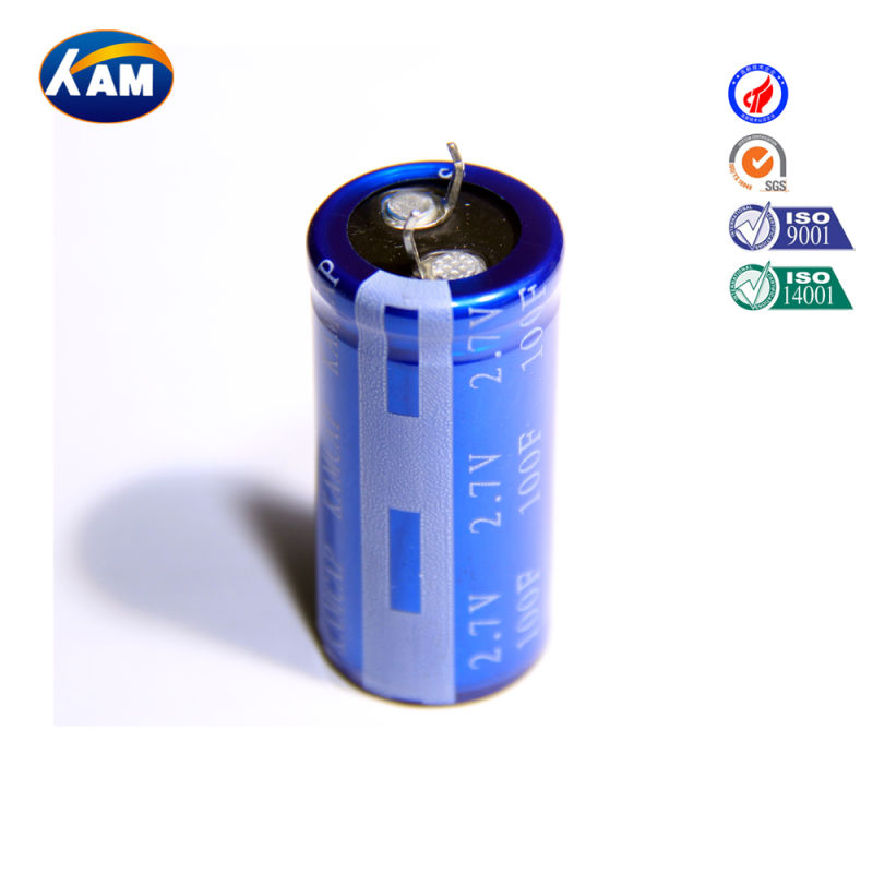 Super Capacitor 2.7V 100f Winding Series Kamcap Farad Capacitor