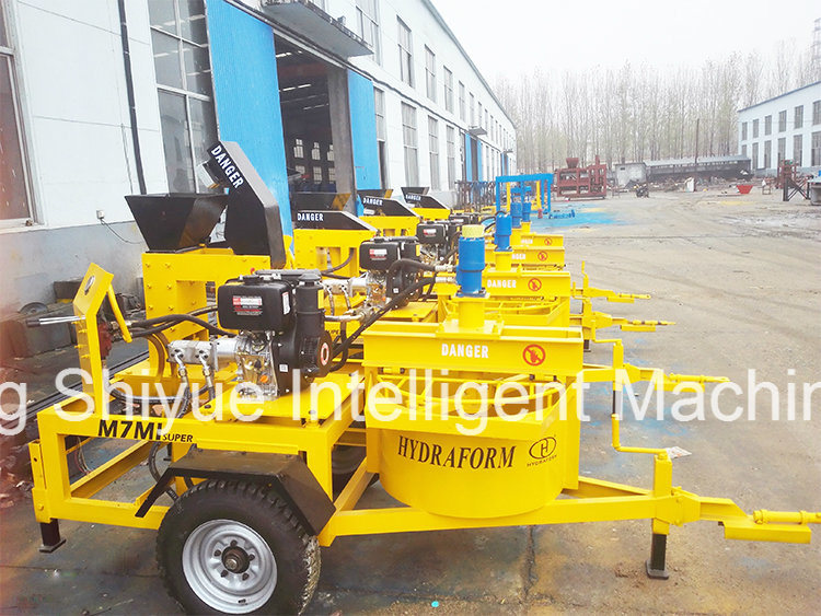 M7mi Diesel Enginee Hydraform Compressed Earth Interlocking Block Making Machine